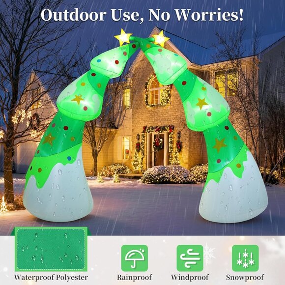 ⚡8.2FT Christmas Inflatables with Built-in LED Light Yard Outdoor Decorations - Picture 4 of 13